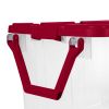 160 Qt. Wheeled Storage Box Plastic, Infra Red, Set of 2