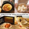 Air Fryer Liners , 100 Pcs Disposable Paper Liner For Roasting Microwave