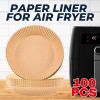 100pcs Air Fryer Liners Disposable Paper Liner For Roasting Microwave