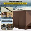 VEVOR Camping Gazebo Screen Tent; 12*12ft; 6 Sided Pop-up Canopy Shelter Tent with Mesh Windows; Portable Carry Bag; Stakes