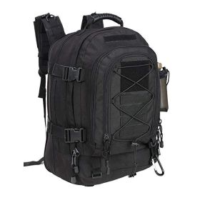 Outdoor Tactics Military Fan Mountaineering Hiking Bag Multifunctional Large Capacity Backpack (Color: black)