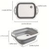 Multifunctional Folding Chopping Board Washing Basin Drain Basket RV Kitchen Supplies Folding Vegetable Basket