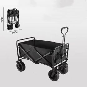 Outdoor Picnic Camping Folding Gathering Trolley (Color: black)